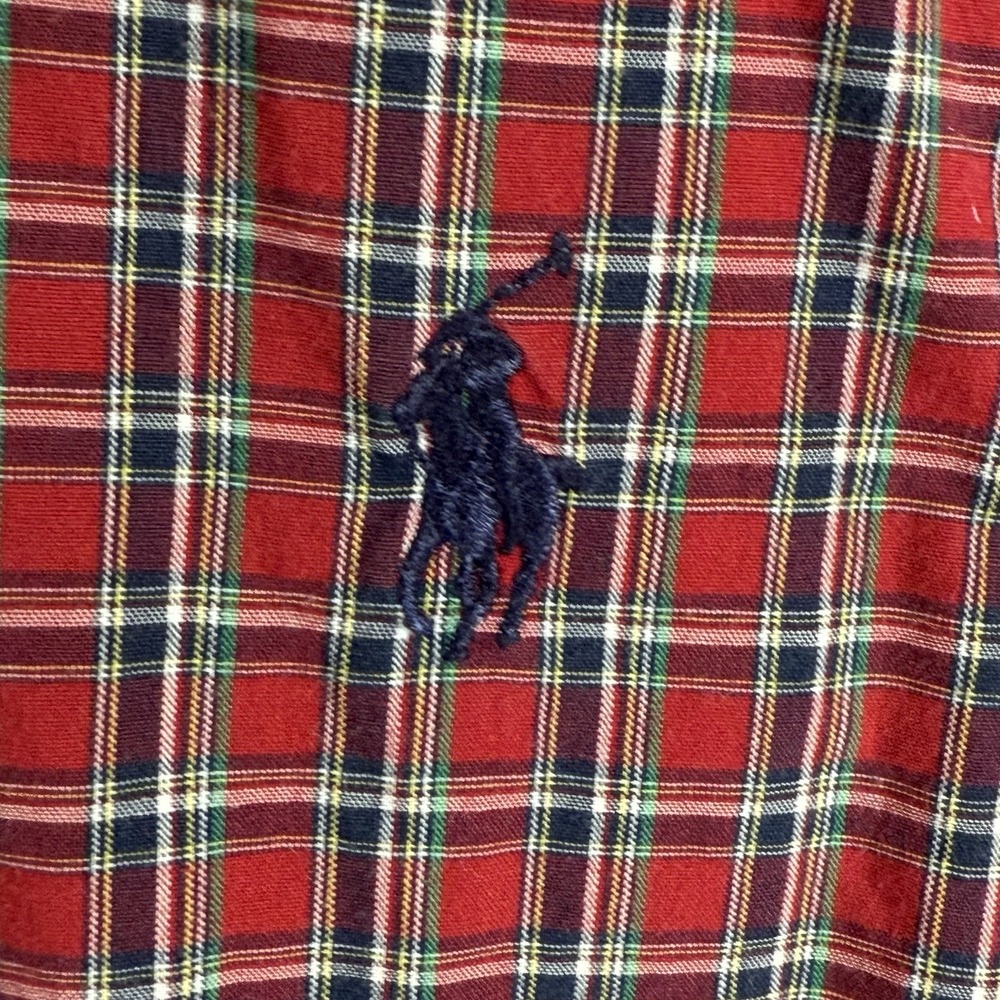 Ralph Lauren XL Men Blake Cotton Royal Stewart Tartan Plaid Long Sleeve Shirt - Picture 5 of 7